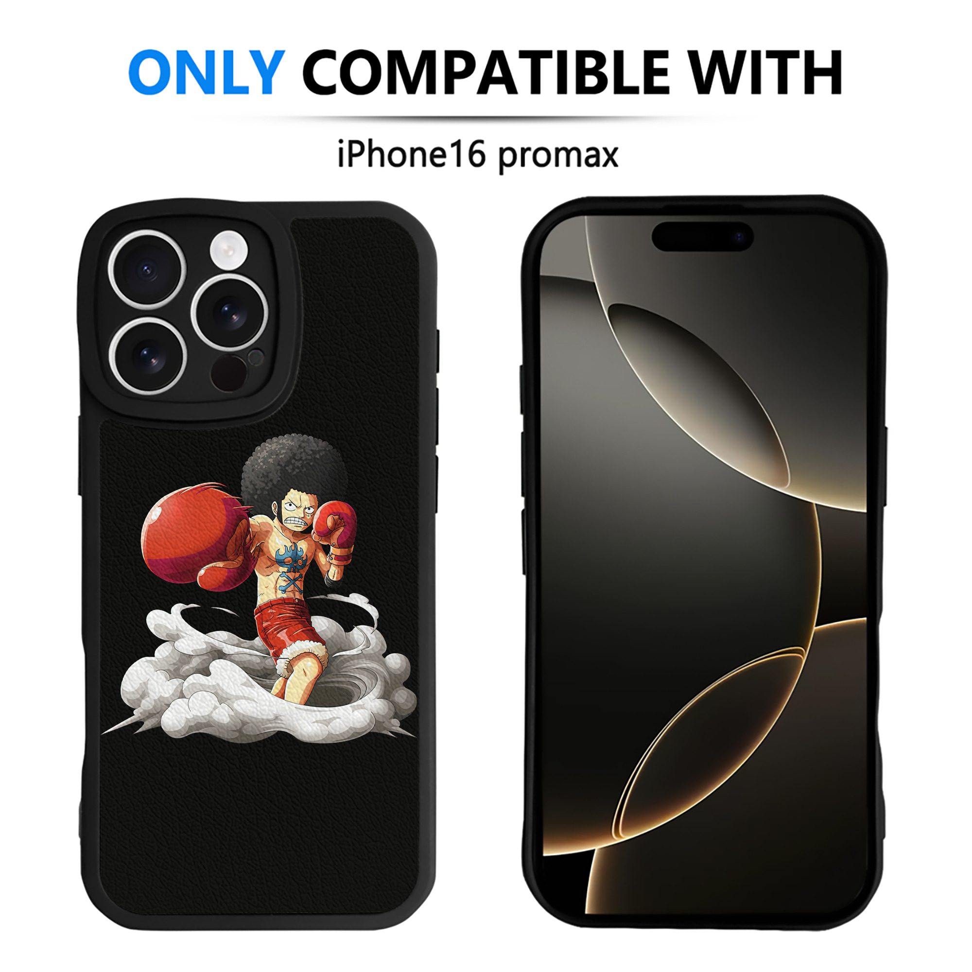 （画像用） ワンピース モンキー・D・ルフィ ONE PIECE Monkey D. Luffy 【iPhone 16シリーズ対応】シリコンスマホケース（レザー調） 材質：シリコン